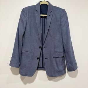 Calvin Klein Blue Gray Button Blazer Formal Suit Jacket Kids Boys Size 16